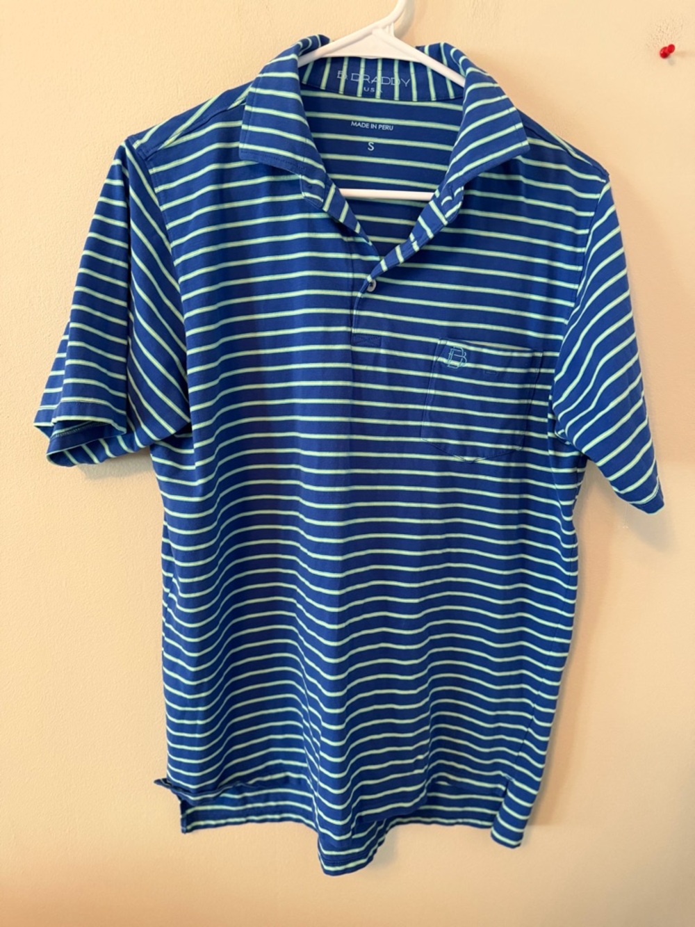 B.Draddy Striped Blue Polo Shirt